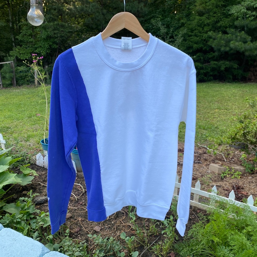 Custom split cut and sew Gildan / Nike sweater
